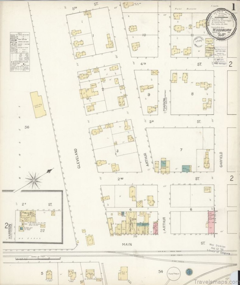 woodburn travel guide for tourist map of woodburn 1
