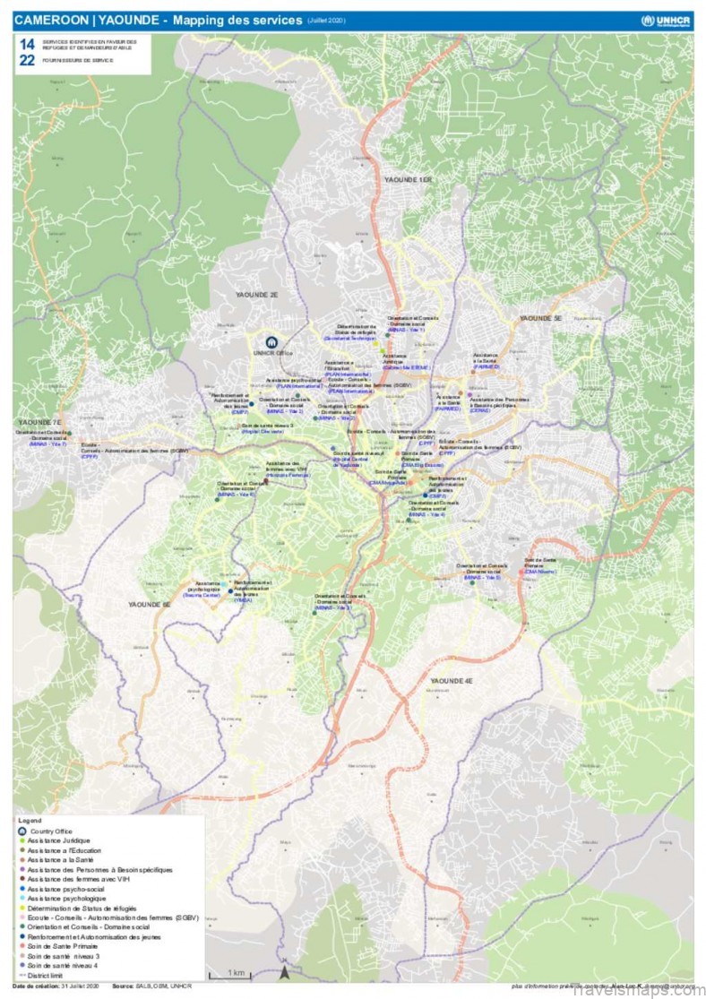 yaounde travel guide for tourist map of yaounde 2