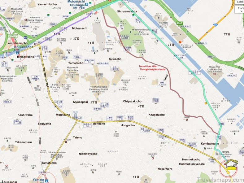 yokohama travel guide for tourist maps and directions to sensitive areas