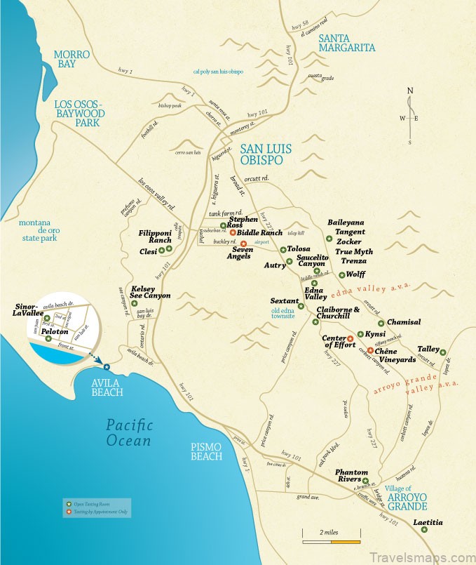 avila beach travel guide for tourist map of avila beach 2