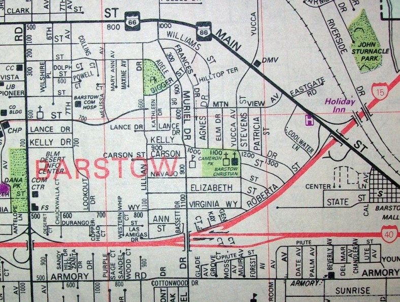 barstow california travel guide map of barstow 1