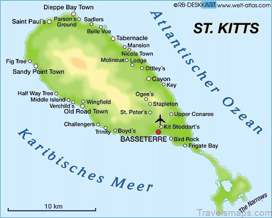 basseterre travel guide for tourist map of basseterre 1