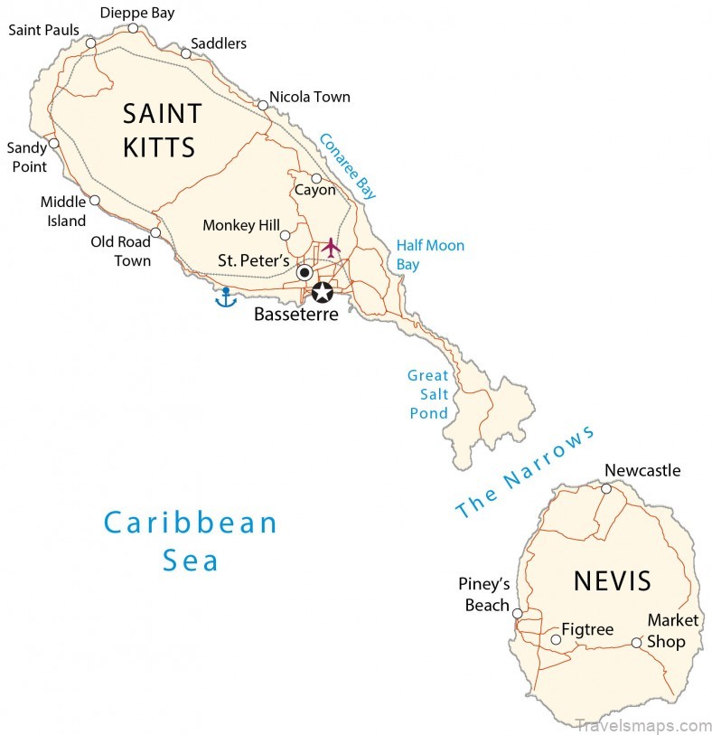 basseterre travel guide for tourist map of basseterre 4