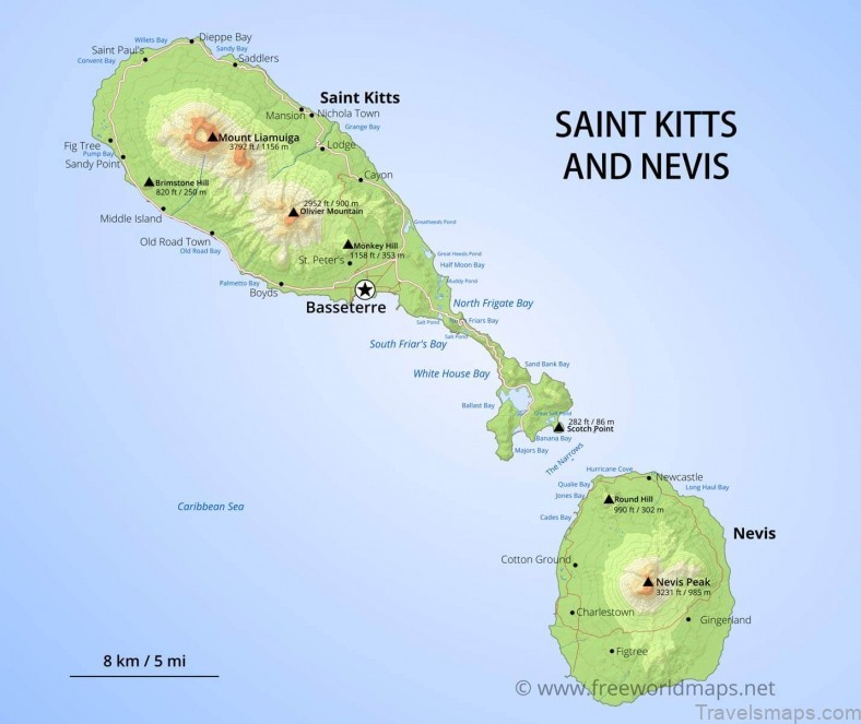 basseterre travel guide for tourist map of basseterre 7