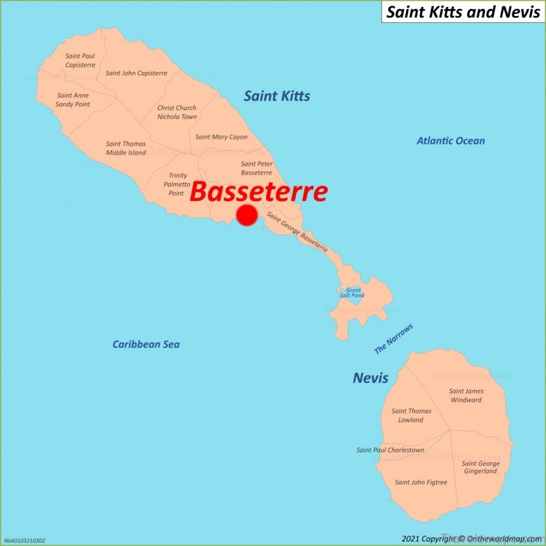 basseterre travel guide for tourist map of basseterre