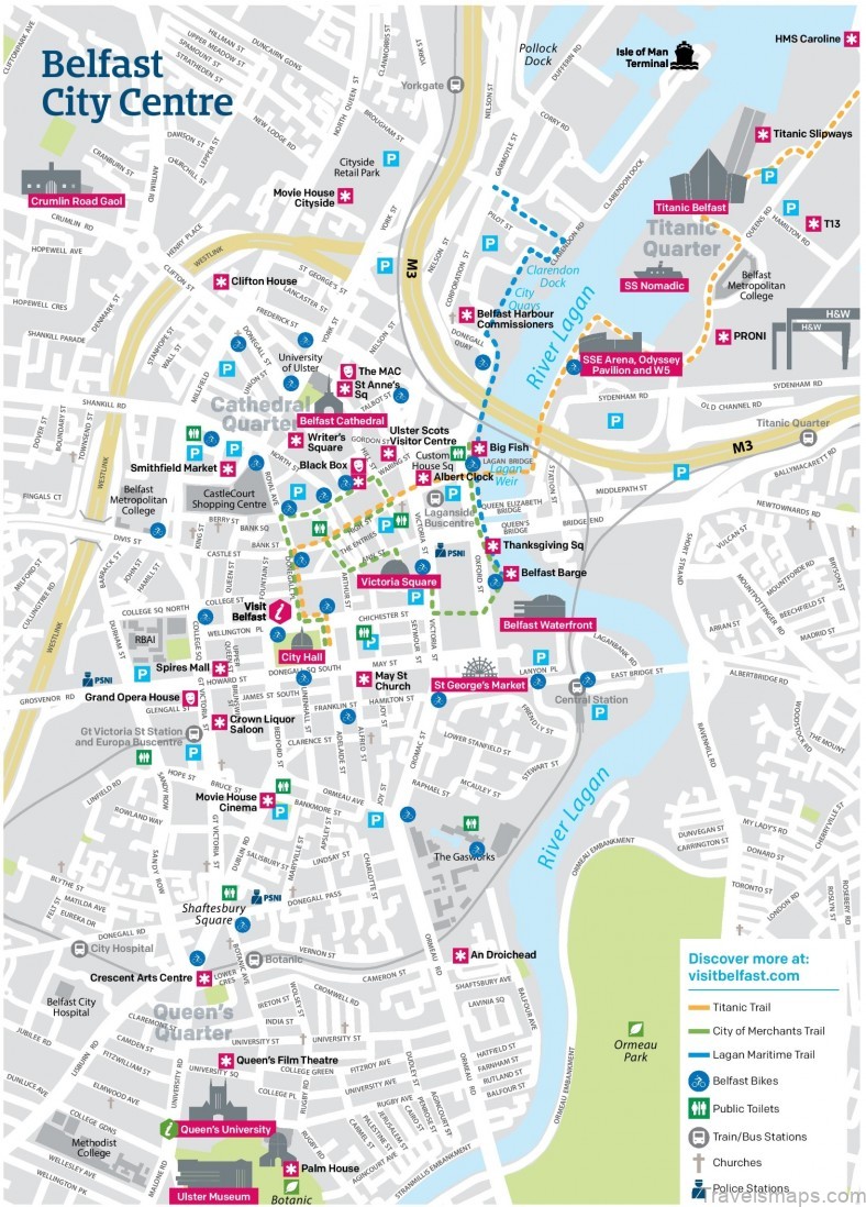 belfast travel guide for tourists map of belfast to plan your trip 3