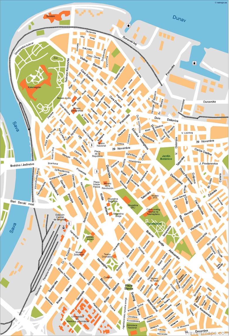 belgrade travel guide for tourist map of belgrade 3