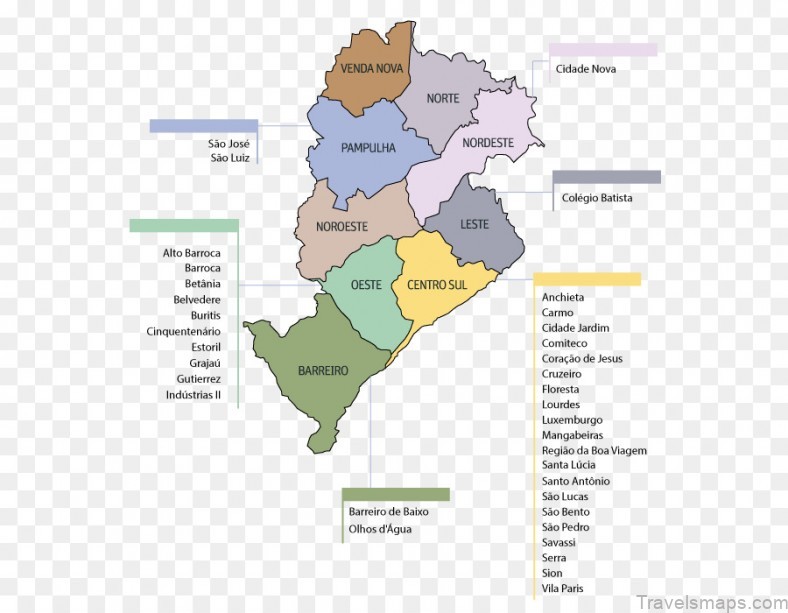 belo horizonte travel guide for tourist map of belo horizonte 4