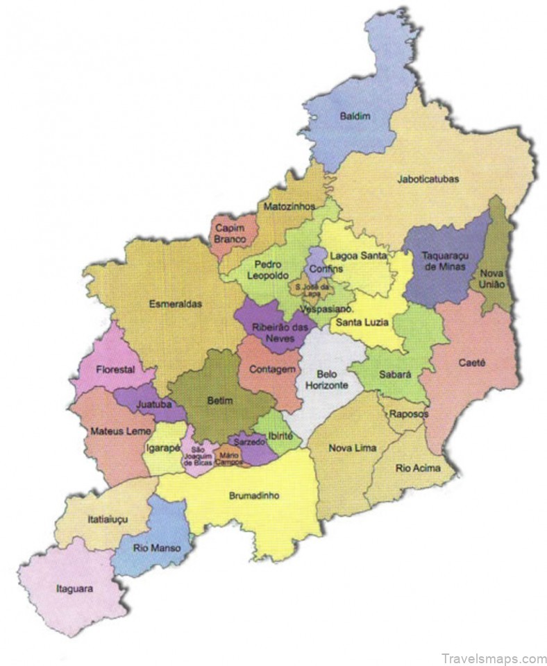 belo horizonte travel guide for tourist map of belo horizonte 6