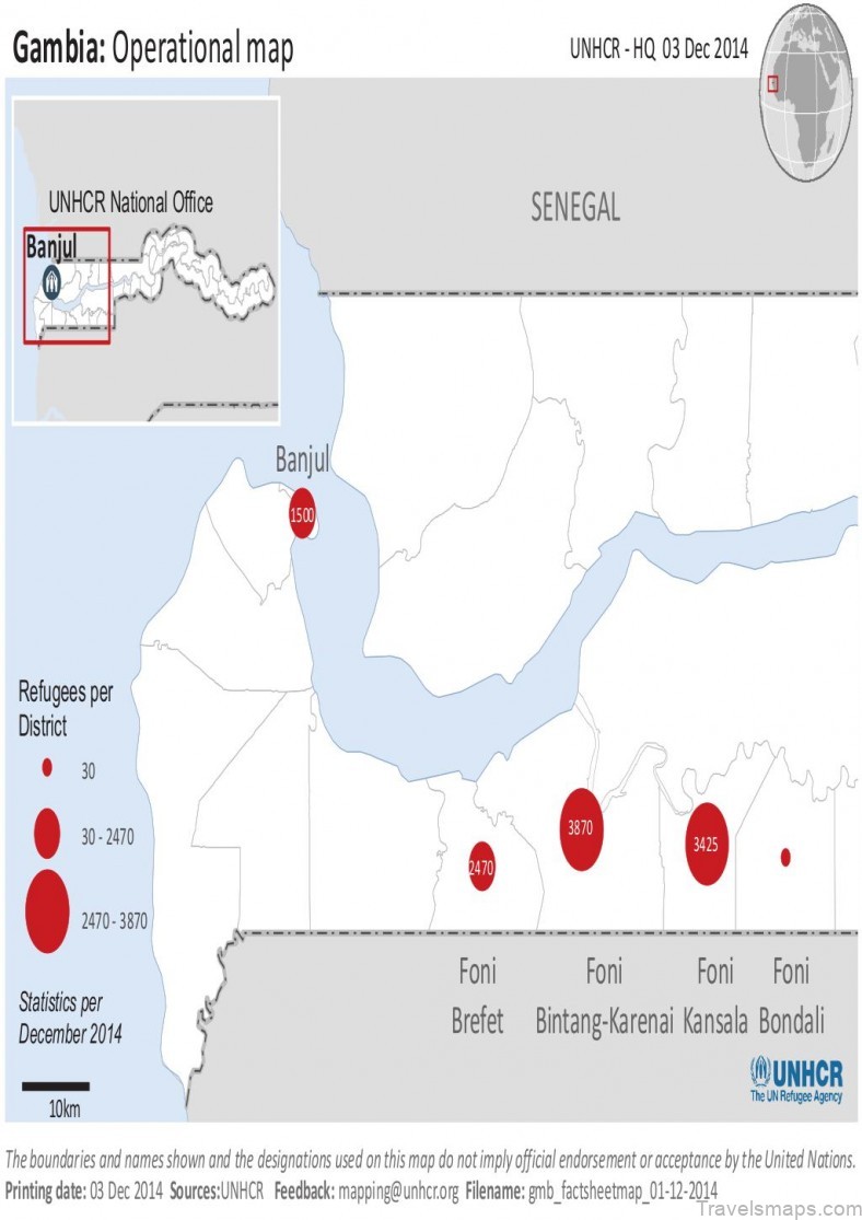 the banjul travel guide for tourist location map 4