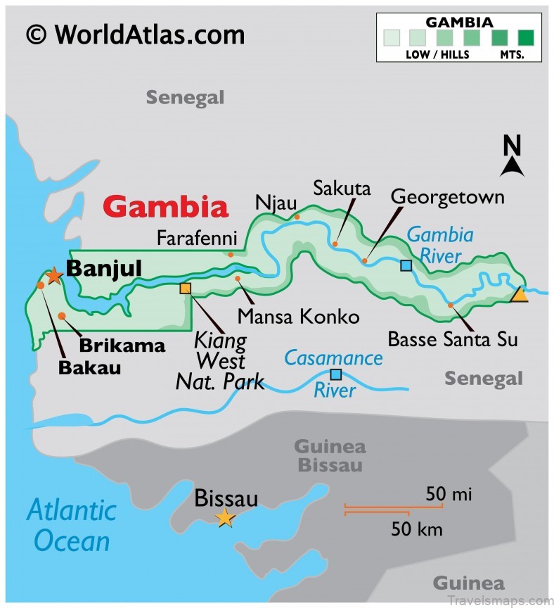 the banjul travel guide for tourist location map 8