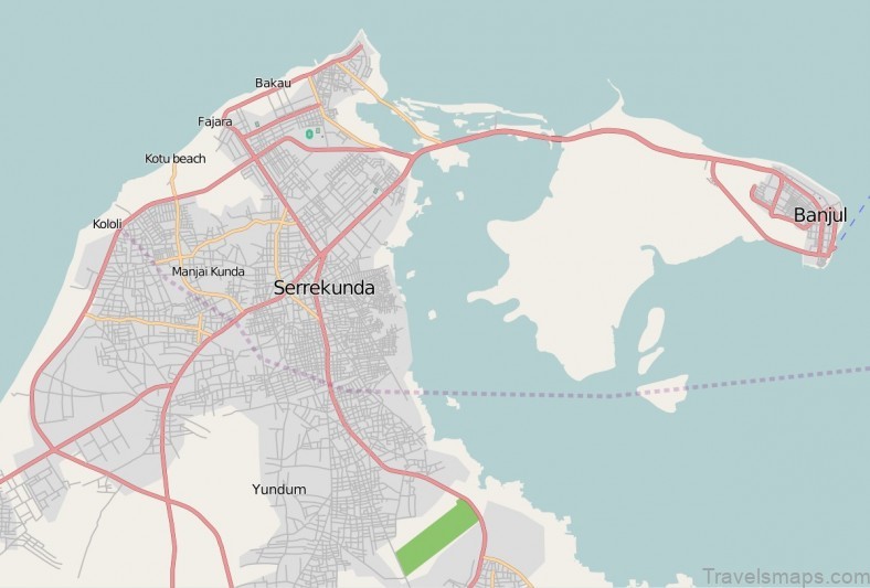 the banjul travel guide for tourist location map