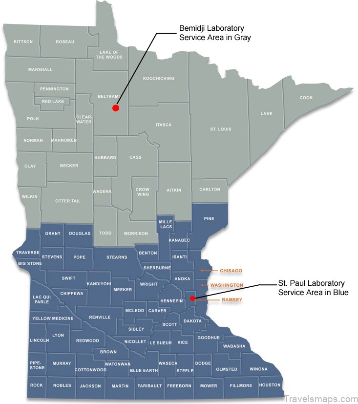 the bemidji travel guide map of bemidji 1