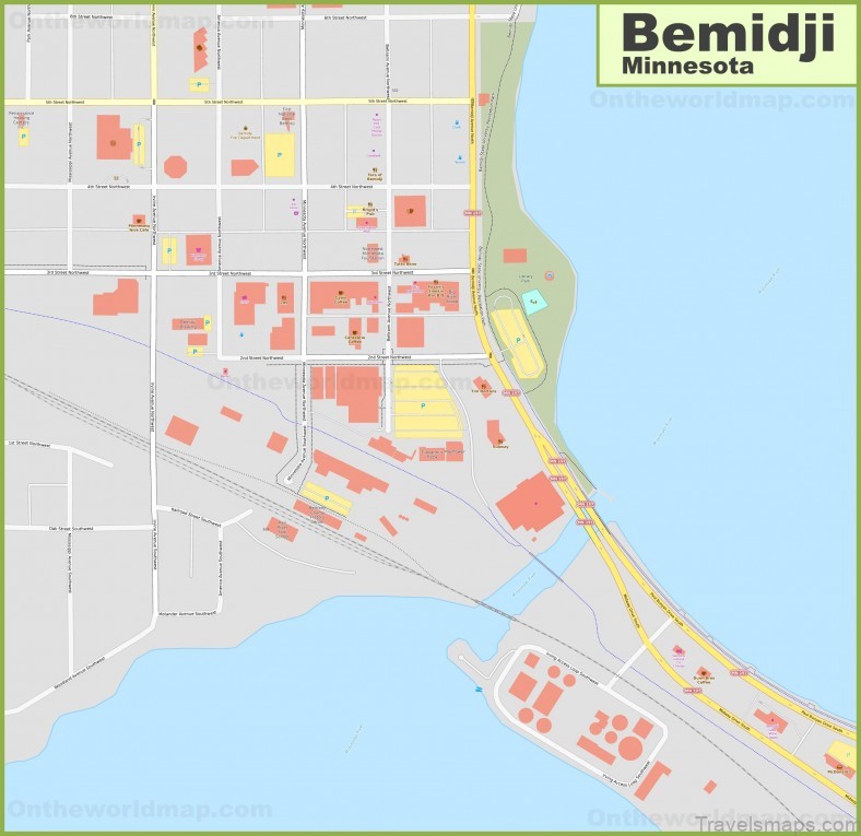 the bemidji travel guide map of bemidji 2