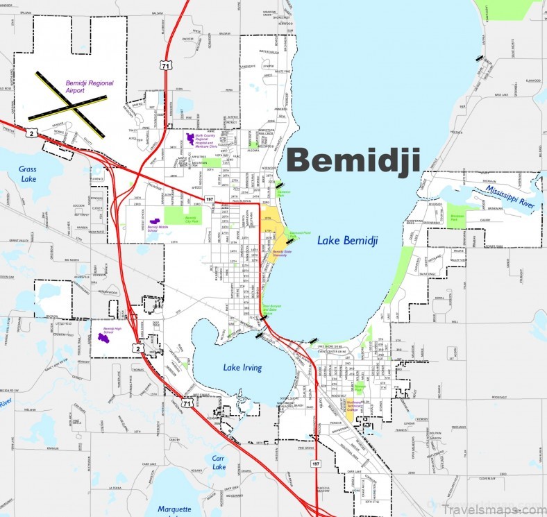 the bemidji travel guide map of bemidji 4