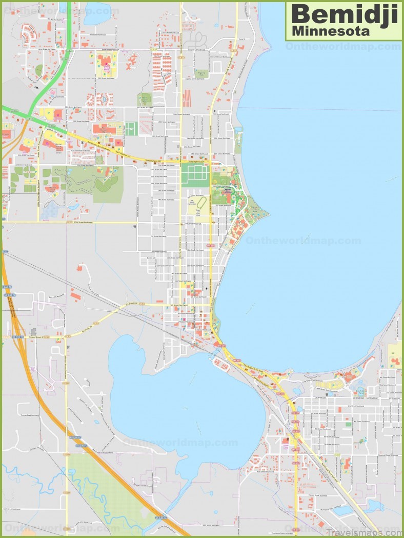 the bemidji travel guide map of bemidji 9