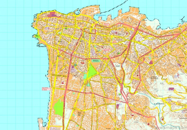 tourists guide to beirut a travel map of beirut 3