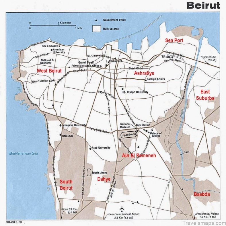 tourists guide to beirut a travel map of beirut 5