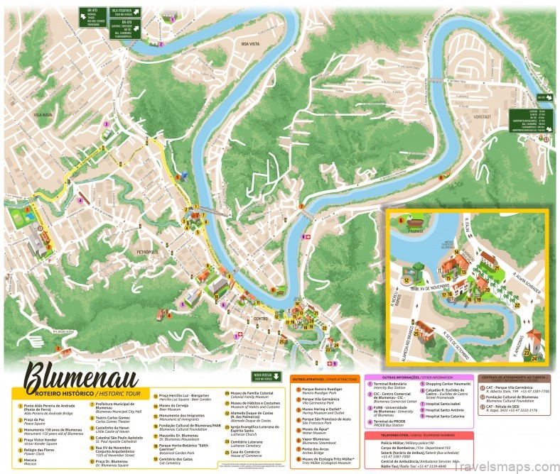 blumenau travel guide for tourist map of blumenau 5