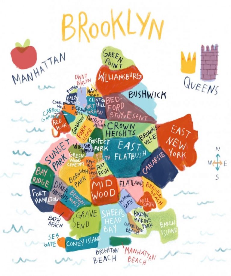 Map of Brooklyn - Navigating the Neighborhoods: Exploring the Brooklyn