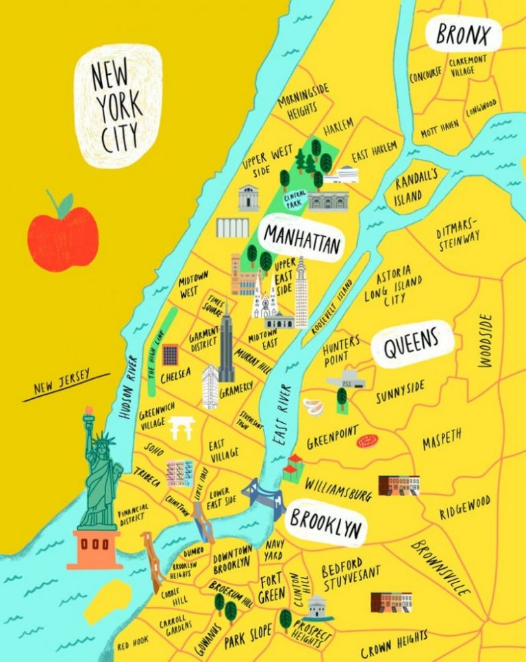 Map of Manhattan Tourist Attractions, Sightseeing & Tourist Tour