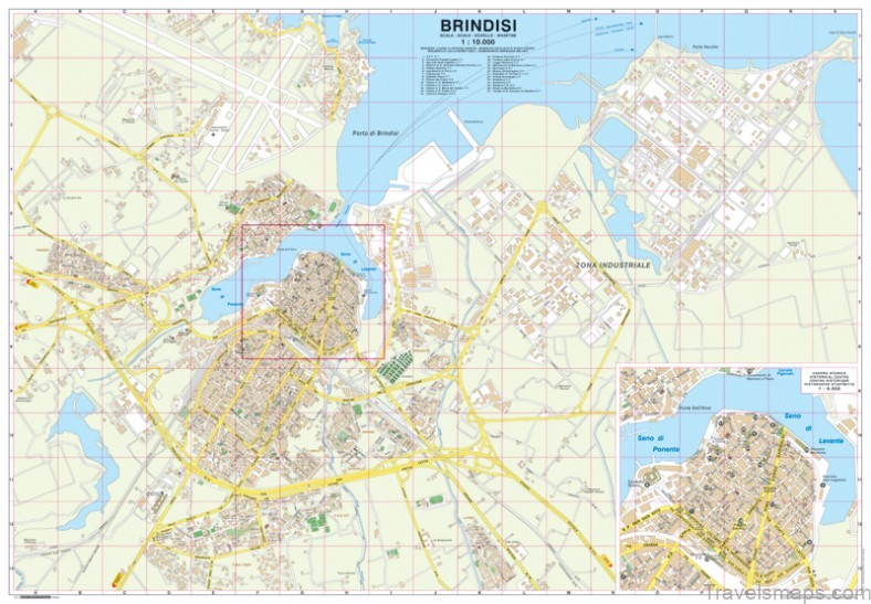 brindisi travel guide for tourist map of brindisi 5