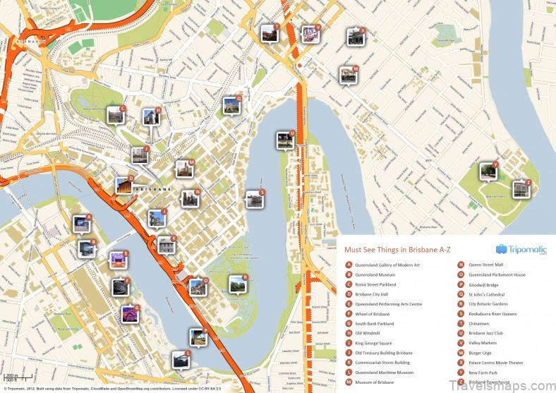 brisbane map australia travel guides 2