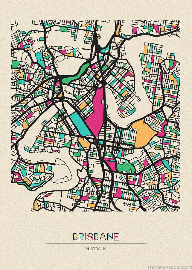 brisbane map australia travel guides 3