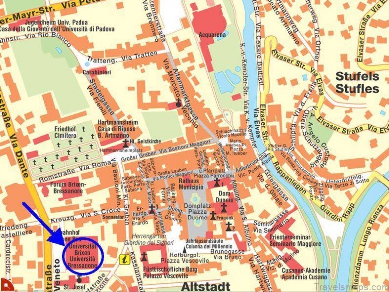 brixen travel guide for tourist the map of brixen 3