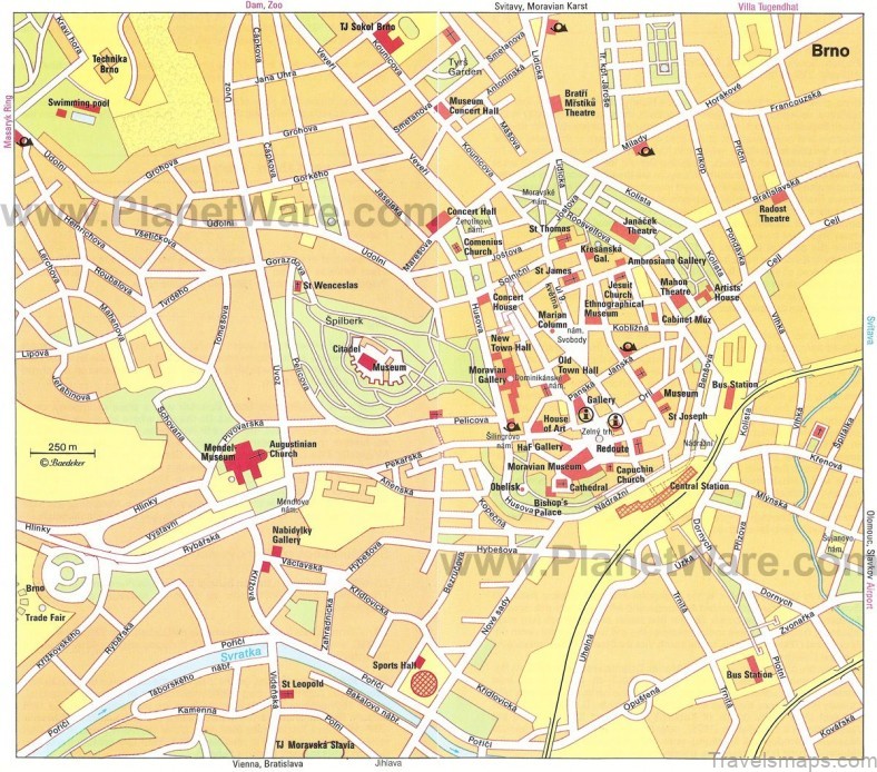brno travel guide for tourist map of brno 1
