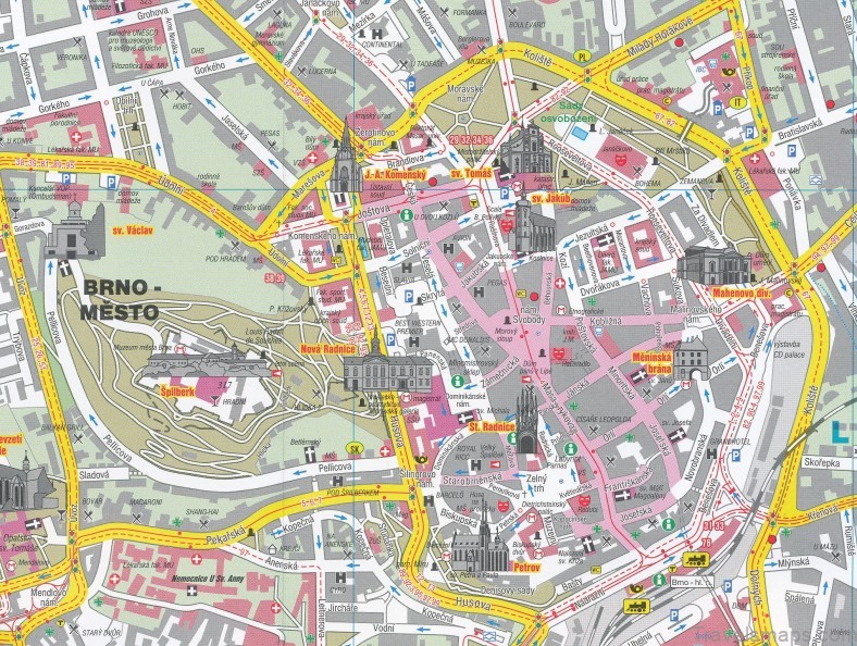 brno travel guide for tourist map of brno