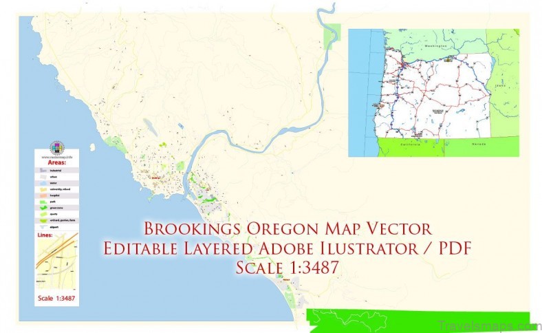 brookings travel guide for tourist map of brookings 2