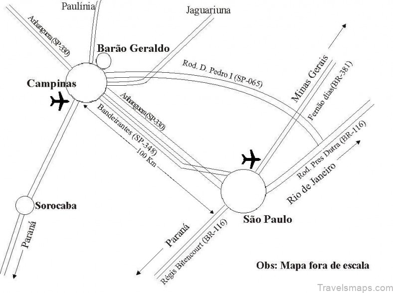 campinas travel guide for tourist map of campinas 3
