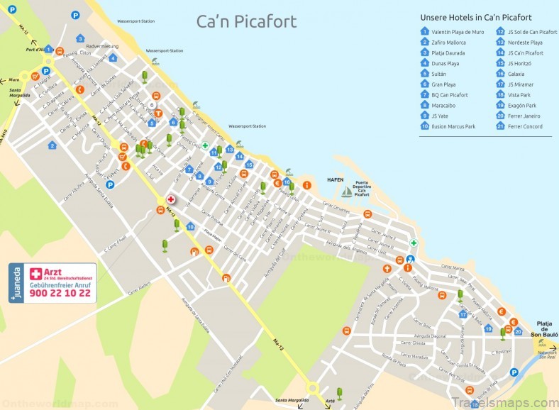 can picafort travel guide for tourist map of can picafort 1