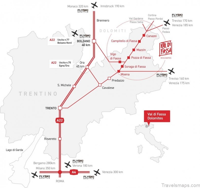 canazei travel guide map of canazei italy 4