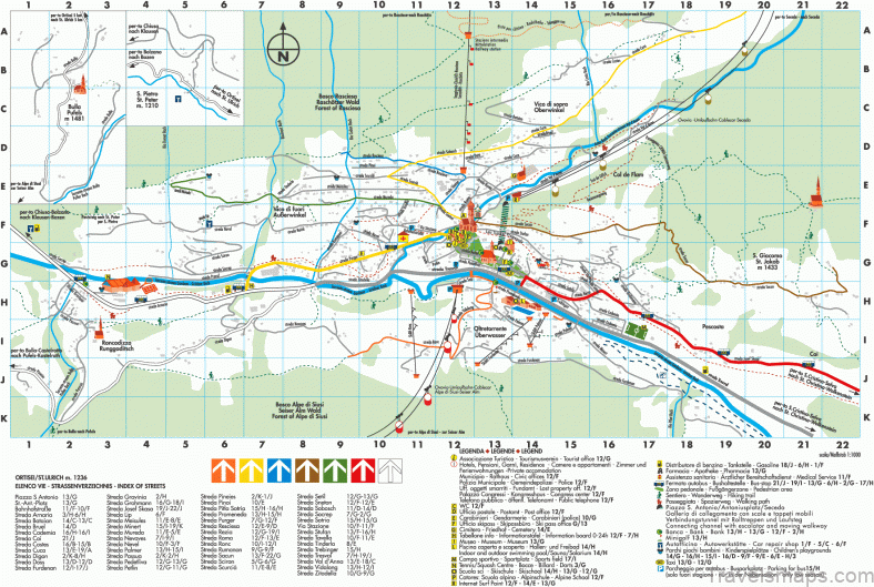 canazei travel guide map of canazei italy