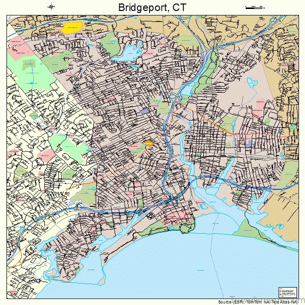 map of bridgeport connecticut a guide for tourist