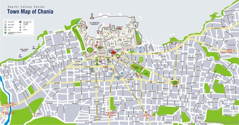a guide to tourist friendly places in and around chania map of chania 2