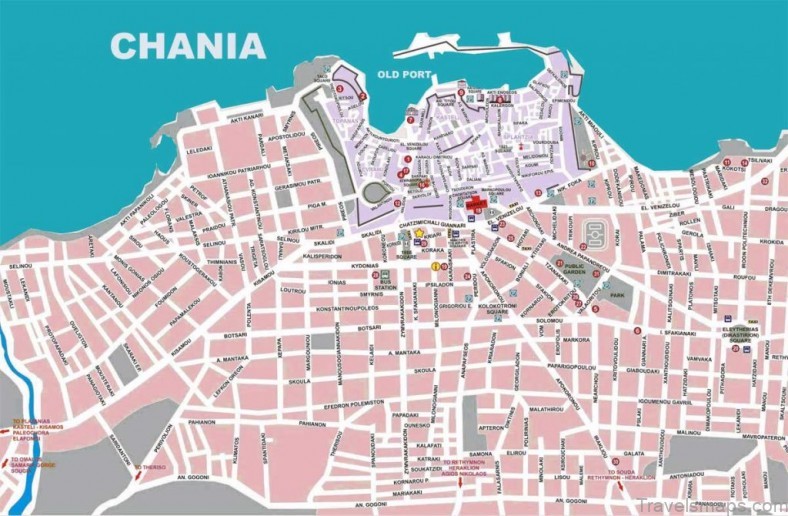 a guide to tourist friendly places in and around chania map of chania 3