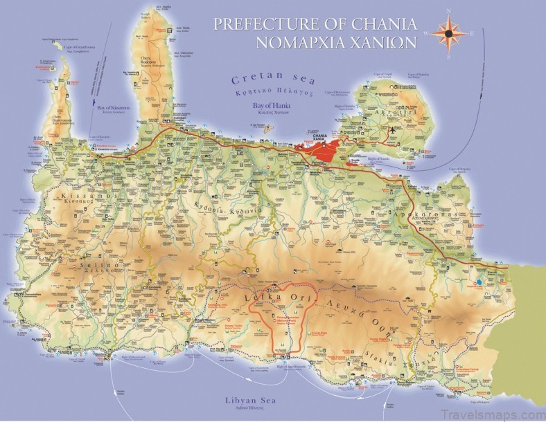 a guide to tourist friendly places in and around chania map of chania 4