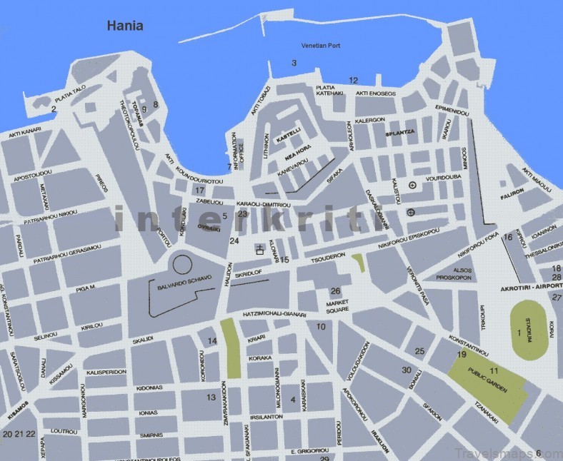 a guide to tourist friendly places in and around chania map of chania 5