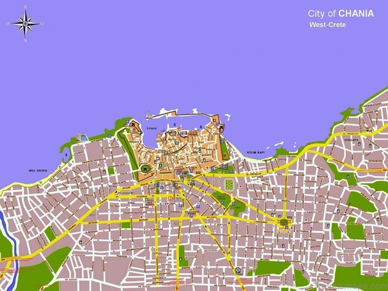 a guide to tourist friendly places in and around chania map of chania 6