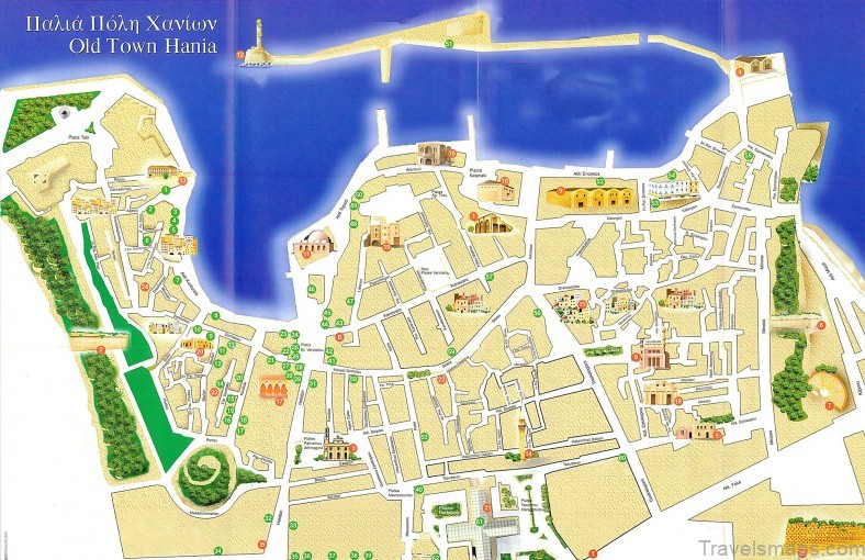 a guide to tourist friendly places in and around chania map of chania 8