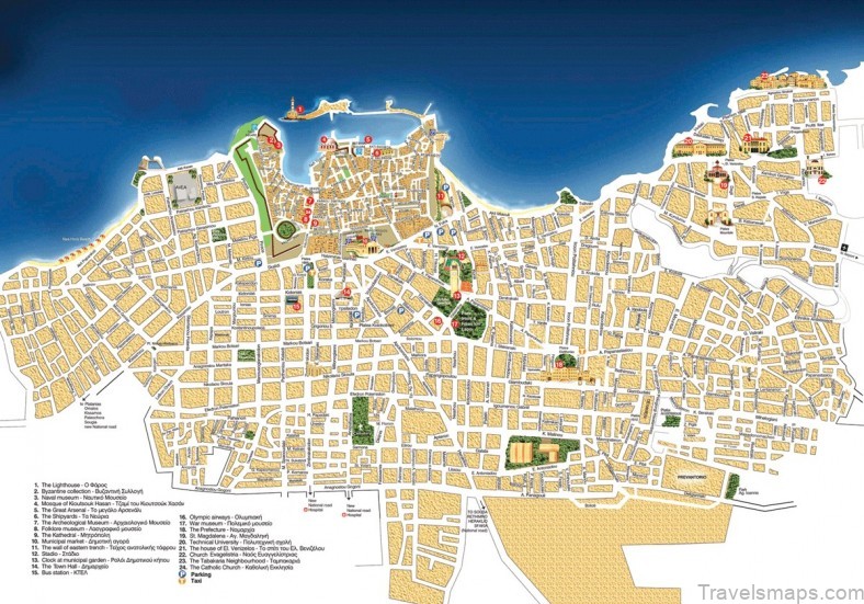 a guide to tourist friendly places in and around chania map of chania