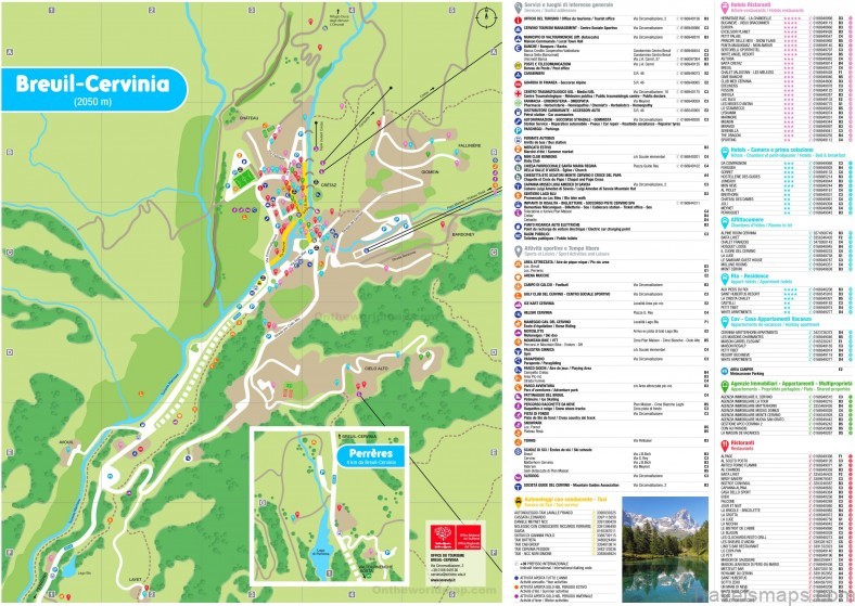 a map of cervinia the italian alpine sanctuary 1