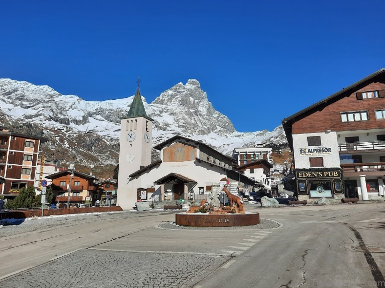 a map of cervinia the italian alpine sanctuary