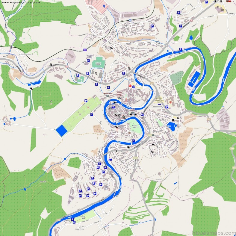 cesky krumlov travel guide for tourist map of cesky krum 1