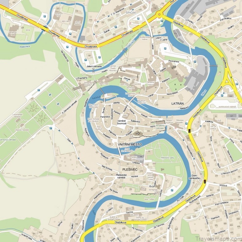cesky krumlov travel guide for tourist map of cesky krum 3