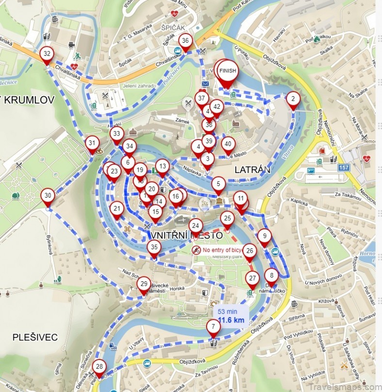 cesky krumlov travel guide for tourist map of cesky krum 6