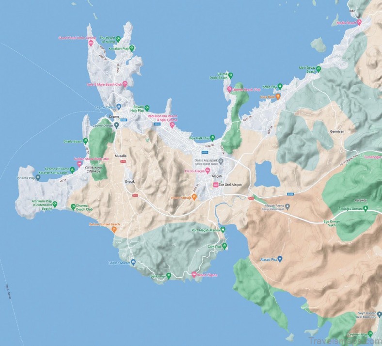 map of cesme travel guide for tourists a locals perspective